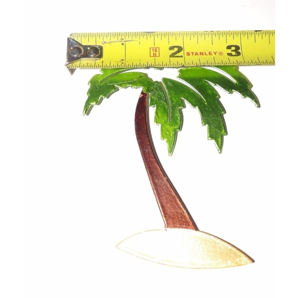 Mermaid Flamingo Palm Tree Metal Refrigertor Magnets. Whimsical Fun Ornament - Picture 2 of 13